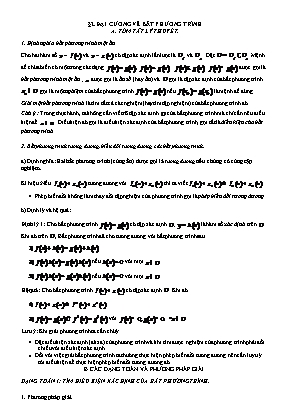 Đề cương ôn tập Đại số Lớp 10 - Chương 4 Bất đẳng thức - Bài 2 Đại cương về bất phương trình